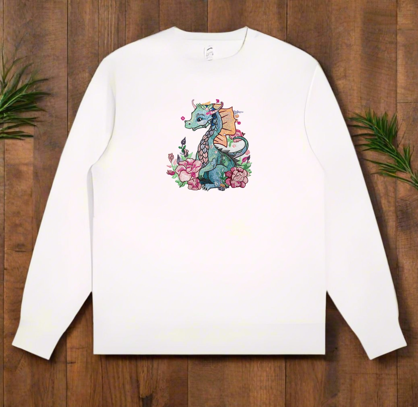 Floral Dragon Embroidered Sweatshirt – Dubai Fantasy Fashion