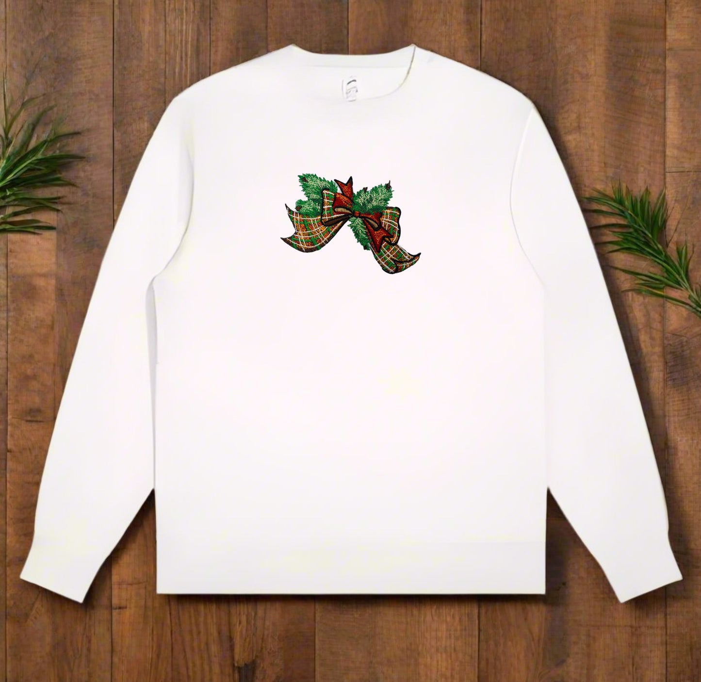Tartan Traditions: Elegant Plaid Bow Embroidered Collection (Sweatshirts, Hoodies & Totes) – Small Biz Crafted, 15% to Cultural Heritage Programs 🎀🏴 | Ethically Woven with Timeless Charm