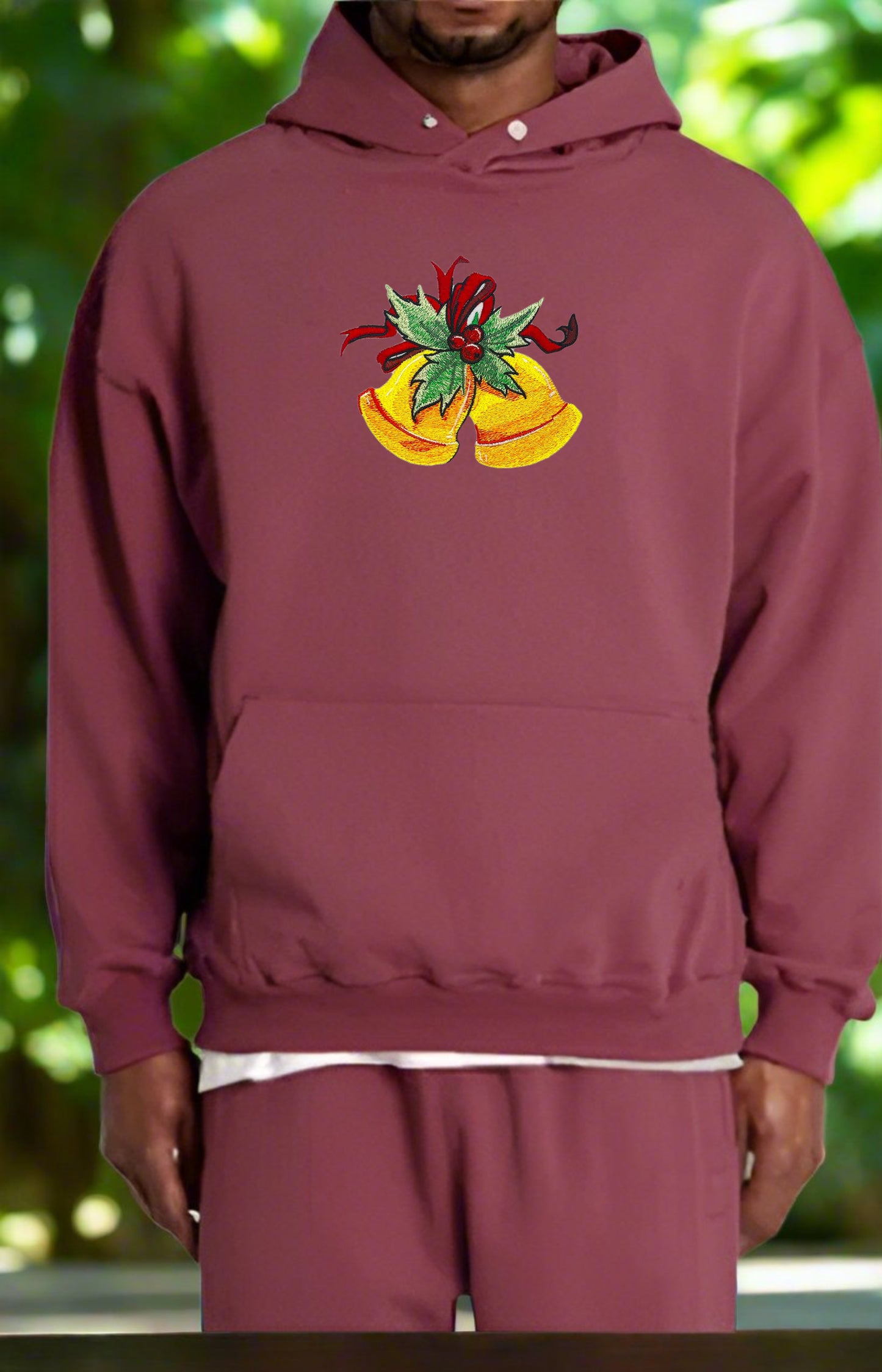 Merry Christmas Bells Embroidery - Holiday Gift