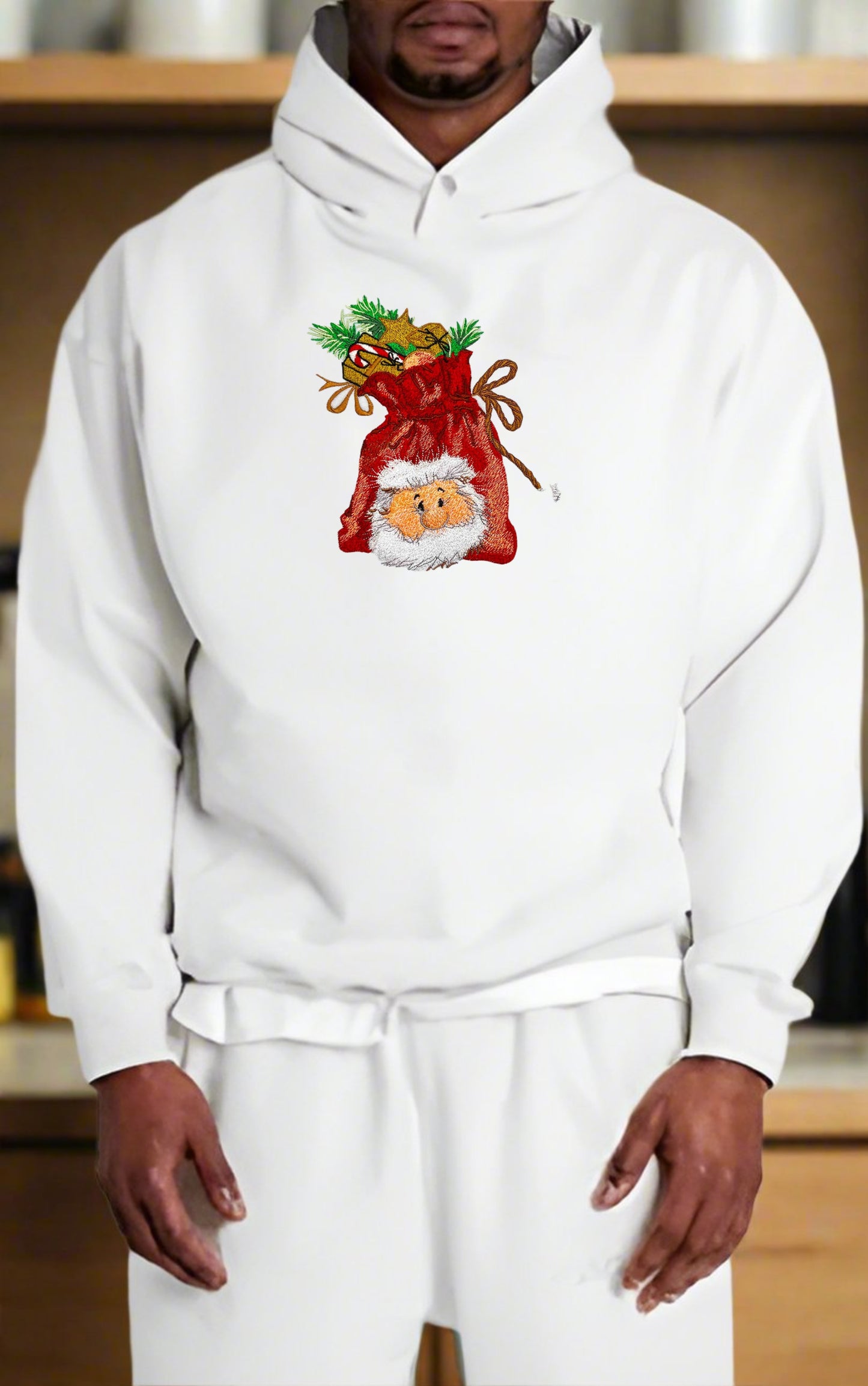 Santa’s Secret Stitch: Embroidered Sack Collection (Sweatshirts, Hoodies & Totes) – Small Biz Crafted, 15% to Toy Drives 🎅🎁 | Glow-in-the-Docknight Magic & Hidden Treasures