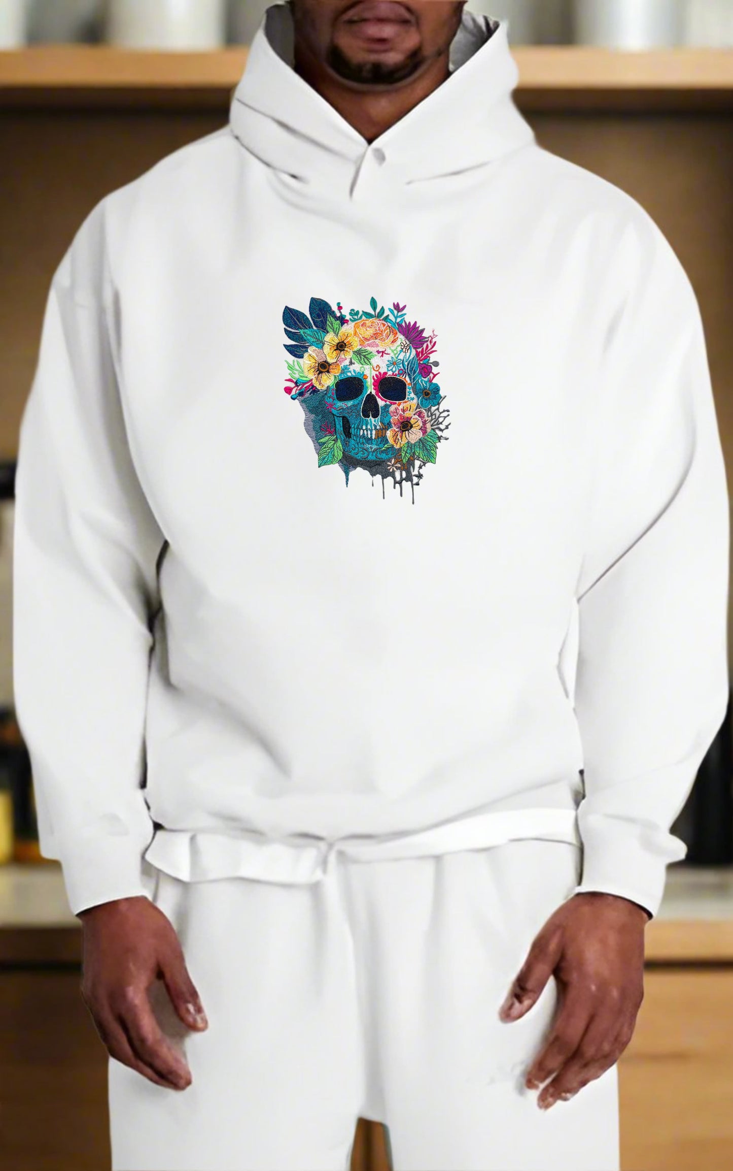 Floral Skull Embroidery – Bold Artistic Statement