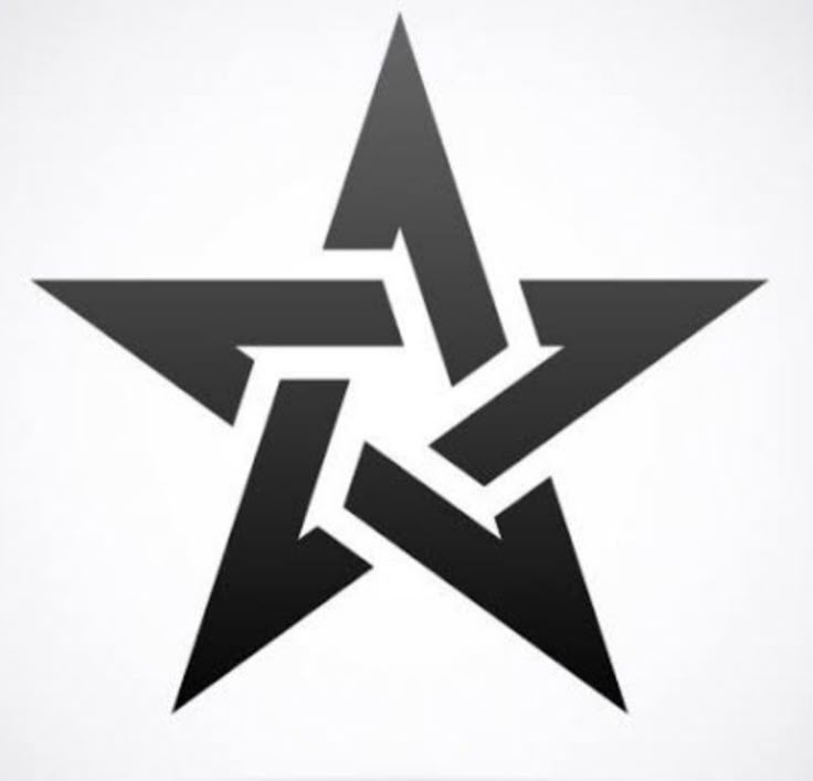 Black star symbol on a white background