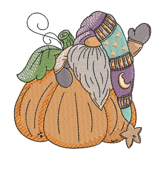 Gnome Pumpkin Wave Sweatshirt, Hoodie & Jute Tote | Embroidered Whimsy | Small Batch Garden Rebels