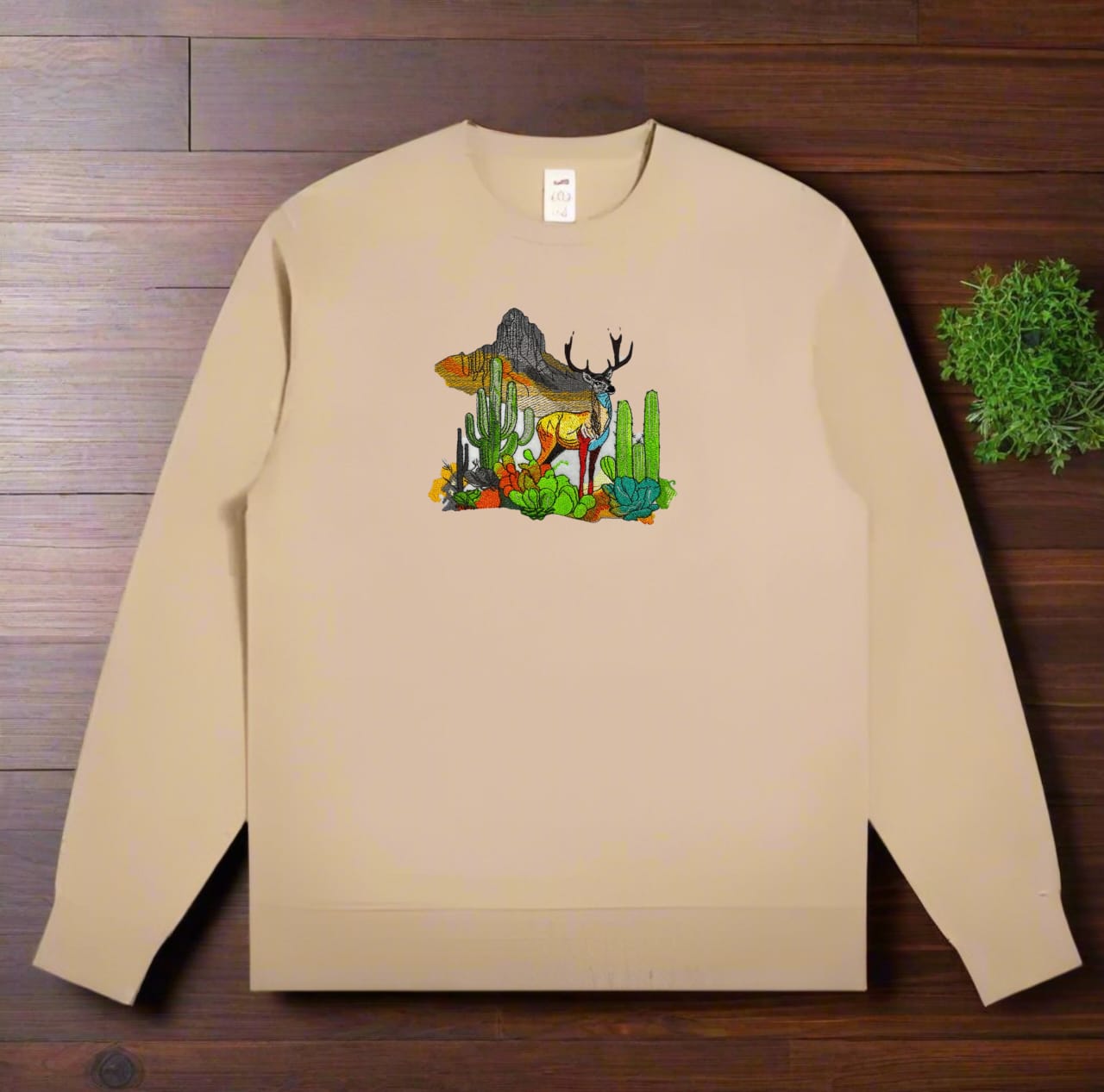 Alpine Majesty: Mountain Deer Embroidered Sweatshirt – Wilderness Elegance 🦌⛰️ Support Small Business | Limited Edition