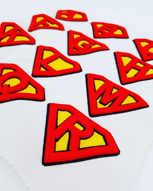 Superhero 3D Puff Monogram Embroidery Font