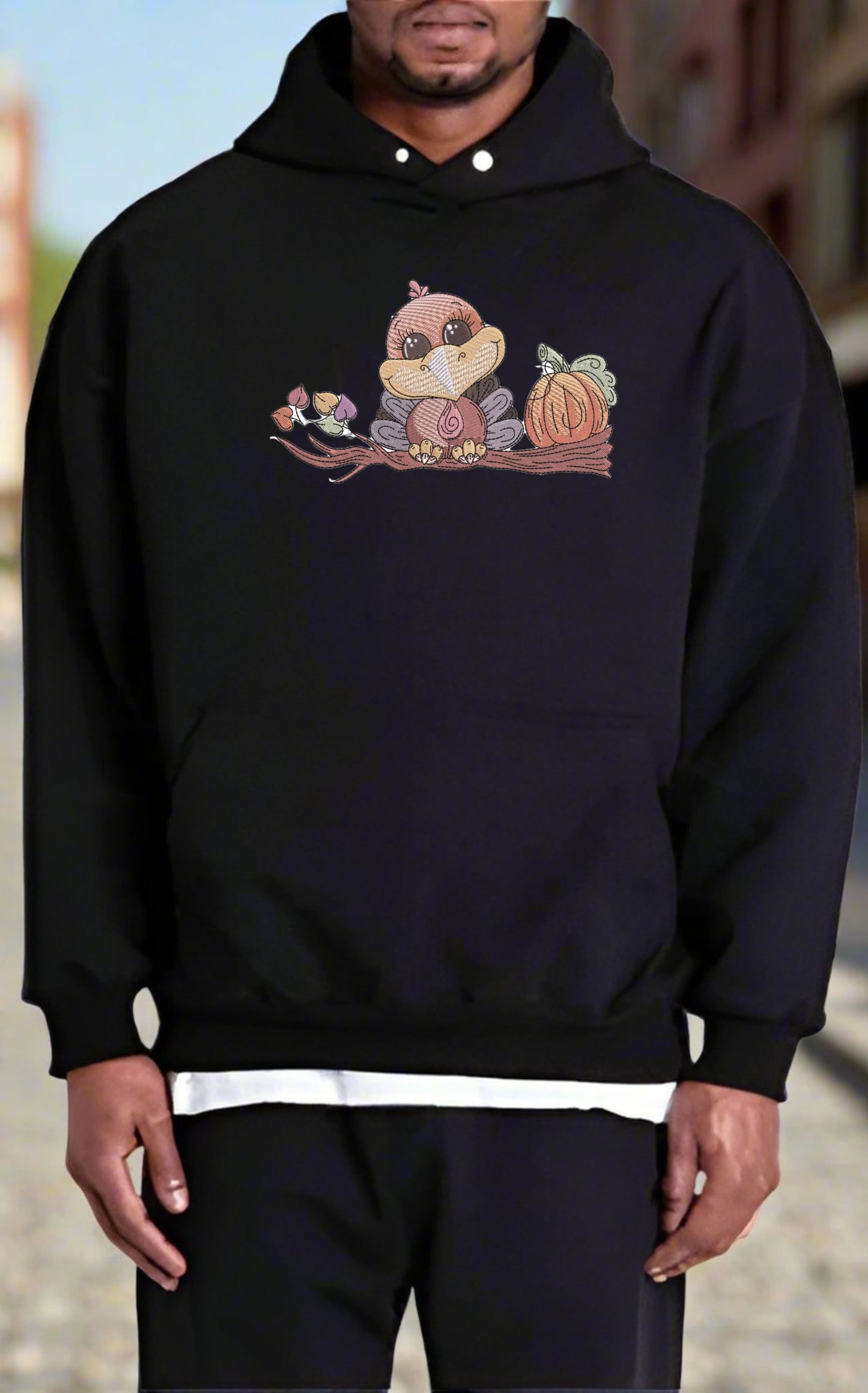 TurkeyPumpkin Harvest Design: Hoodie • Sweatshirt • Jute Tote | Grateful & Unfiltered Joy