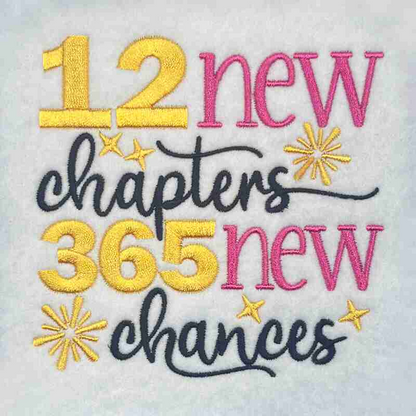 Fresh Starts Stitched: 12 Chapters 365 Chances Embroidery