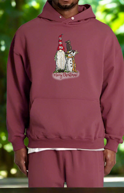 Frost & Whimsy: Gnome & Snowman Embroidered Collection (Sweatshirts, Hoodies & Totes) – Small Biz Crafted, 15% to Community Joy Initiatives 🧤⛄ | Glow-in-the-Docknight Charm, Ethically Stitched
