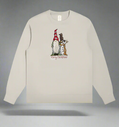Frost & Whimsy: Gnome & Snowman Embroidered Collection (Sweatshirts, Hoodies & Totes) – Small Biz Crafted, 15% to Community Joy Initiatives 🧤⛄ | Glow-in-the-Docknight Charm, Ethically Stitched