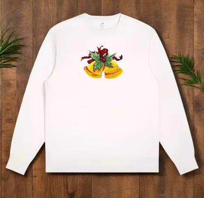 Merry Christmas Bells Embroidery - Holiday Gift