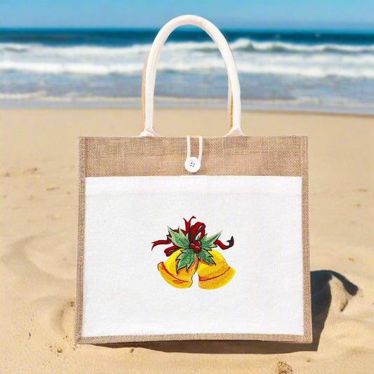 Merry Christmas Bells Embroidery - Holiday Gift