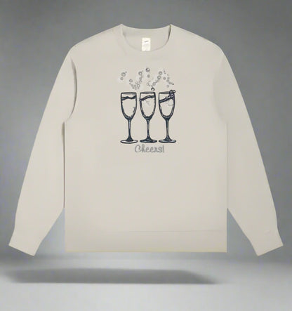 Bubbles & Stitches: Champagne Glasses Embroidered Collection (Sweatshirts, Hoodies & Totes) – Celebrate Every Sip 🥂✨ | Ethically Crafted