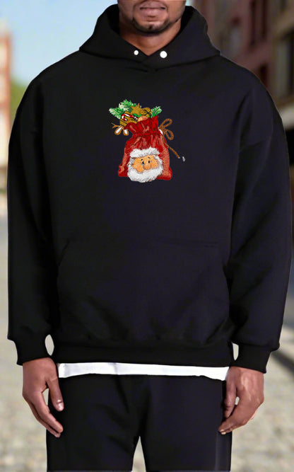 Santa’s Secret Stitch: Embroidered Sack Collection (Sweatshirts, Hoodies & Totes) – Small Biz Crafted, 15% to Toy Drives 🎅🎁 | Glow-in-the-Docknight Magic & Hidden Treasures