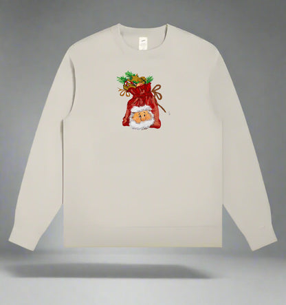 Santa’s Secret Stitch: Embroidered Sack Collection (Sweatshirts, Hoodies & Totes) – Small Biz Crafted, 15% to Toy Drives 🎅🎁 | Glow-in-the-Docknight Magic & Hidden Treasures