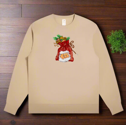 Santa’s Secret Stitch: Embroidered Sack Collection (Sweatshirts, Hoodies & Totes) – Small Biz Crafted, 15% to Toy Drives 🎅🎁 | Glow-in-the-Docknight Magic & Hidden Treasures