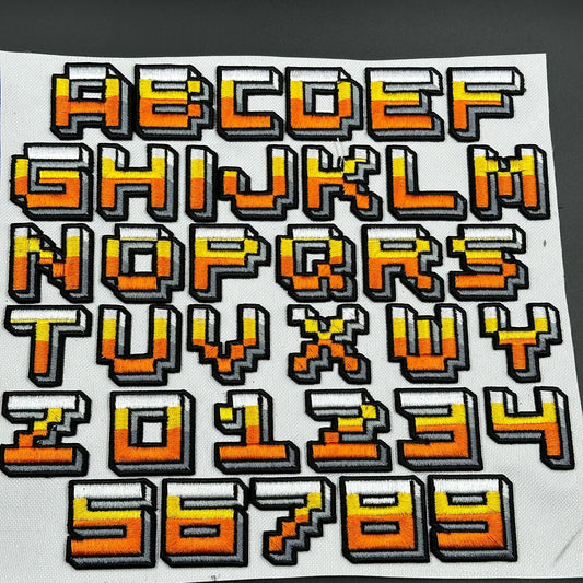 RetroBlox 3D: Pixel-Style Embroidery Alphabet Collection – 6-Color Custom Lettering