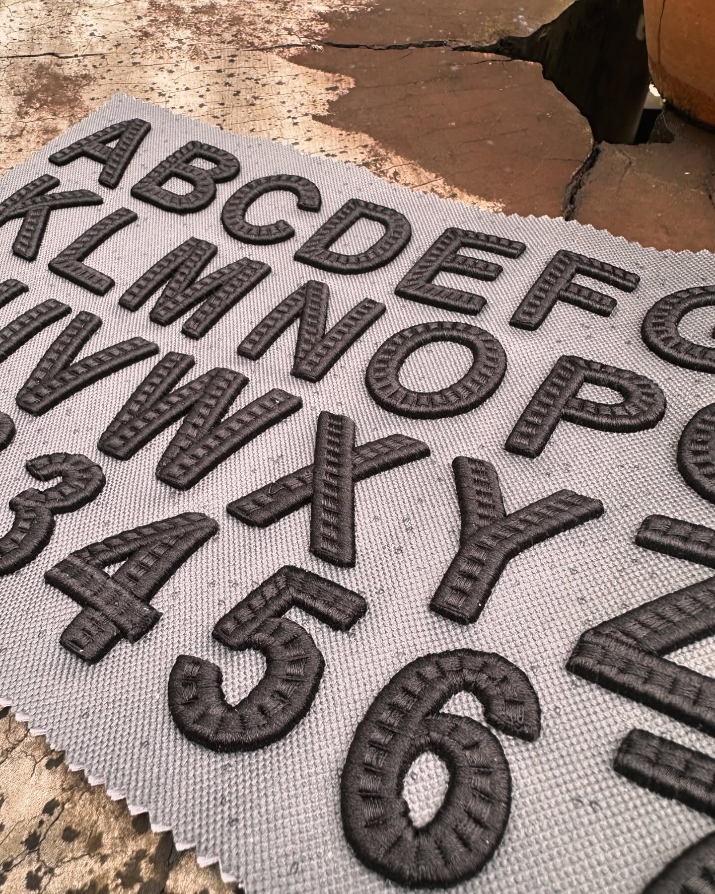 Bold & Raised: 3D Puff CrossCenter Chain Stitch Embroidery Font Collection – Uppercase Letters & Numbers