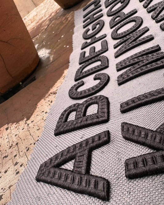 Bold & Raised: 3D Puff CrossCenter Chain Stitch Embroidery Font Collection – Uppercase Letters & Numbers