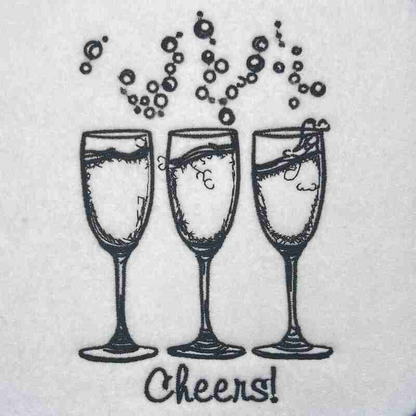 Bubbles & Stitches: Champagne Glasses Embroidered Collection (Sweatshirts, Hoodies & Totes) – Celebrate Every Sip 🥂✨ | Ethically Crafted