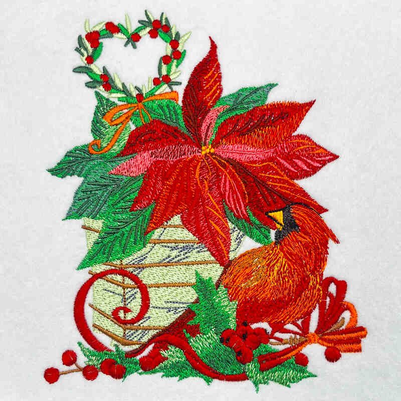 🎄 Cozy Poinsettia & Cardinal Embroidered Collection | Festive Sweatshirt, Hoodie & Jute Handbag | Holiday Fashion & Eco-Friendly Style | Hand-Stitched, Durable & Uniquely Festive 🕊️