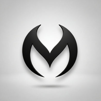 Black and white logo on a white background