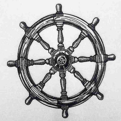 🛳️ Ship’s Wheel Navigator Collection | Embroidered Nautical Apparel  | Captain’s Pride, Artisan Craft, Timeless Voyage Style 🌊