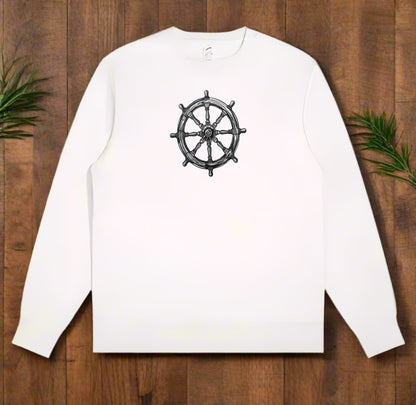 🛳️ Ship’s Wheel Navigator Collection | Embroidered Nautical Apparel  | Captain’s Pride, Artisan Craft, Timeless Voyage Style 🌊