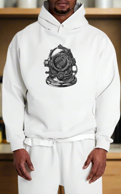 🤿 Vintage Diving Helmet Collection | Retro Nautical Embroidery Art | Stitched Apparel for Divers, Ocean Historians & Timeless Style Seekers 🌊