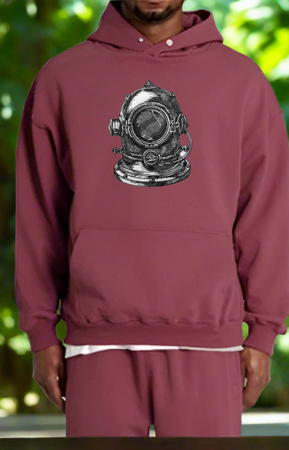 🤿 Vintage Diving Helmet Collection | Retro Nautical Embroidery Art | Stitched Apparel for Divers, Ocean Historians & Timeless Style Seekers 🌊