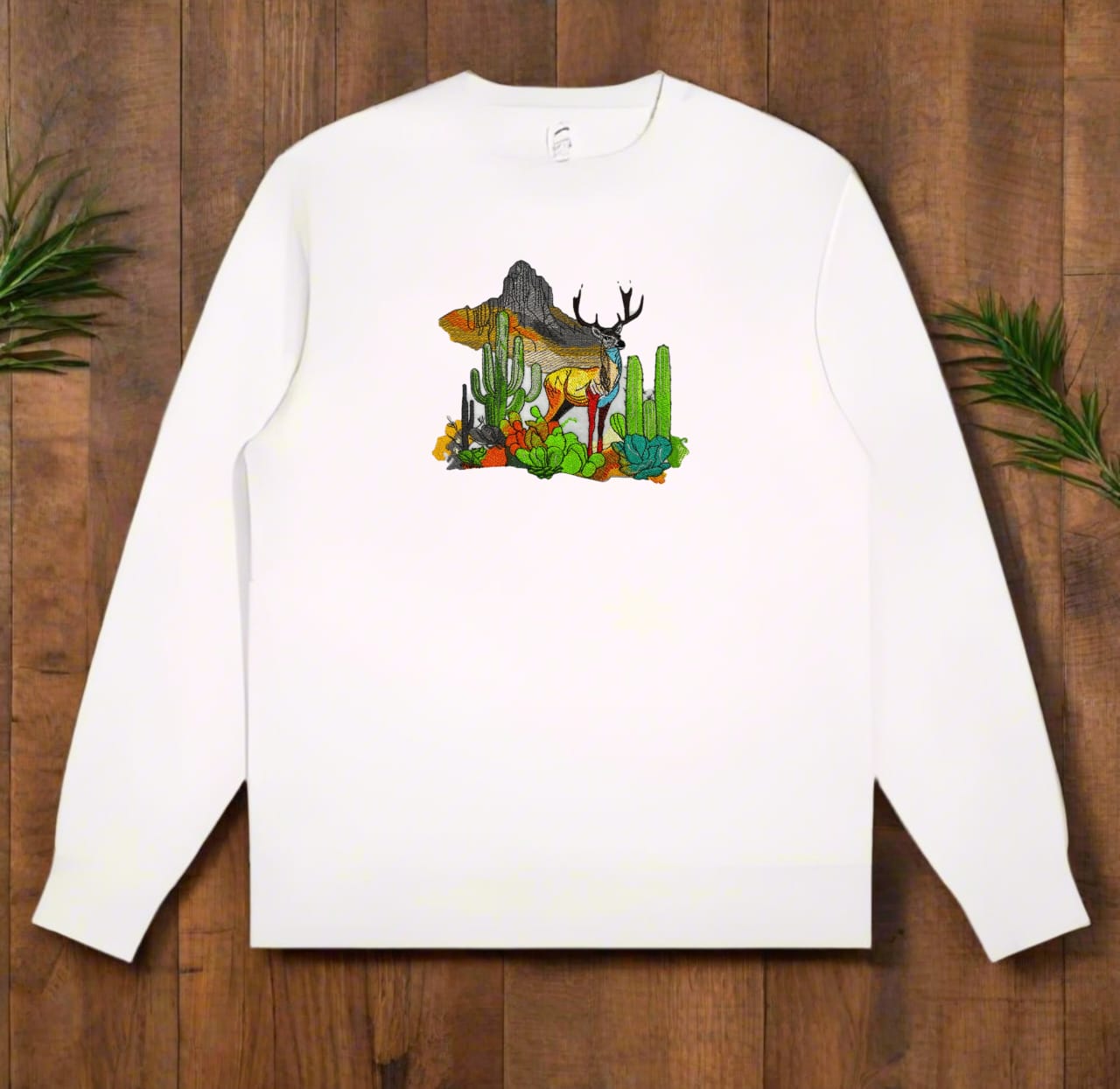Alpine Majesty: Mountain Deer Embroidered Sweatshirt – Wilderness Elegance 🦌⛰️ Support Small Business | Limited Edition