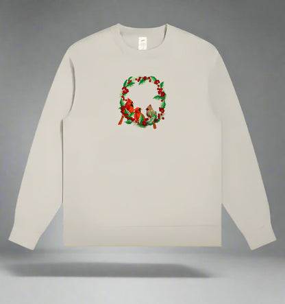 Crimson Holiday: Christmas Cardinal Embroidered Collection (Sweatshirts, Hoodies & Totes) – Small Biz Crafted, Ethically Stitched with Winter Magic ❄️🐦 | 15% Supports Wildlife Conservation