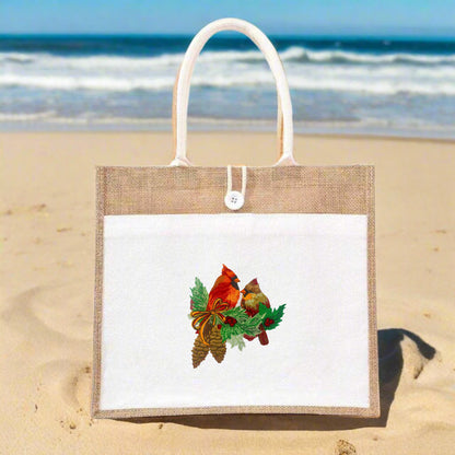 Winter Sanctuary: Cardinal & Pine Embroidered Collection (Sweatshirts, Hoodies & Totes) – Small Biz Crafted, 15% to Wildlife Conservation 🐦🌲 | Glow-in-the-Docknight Wilderness, Ethically Stitched