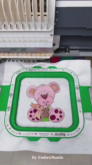 
Embroidered design of a cute teddy bear with a pink bow, holding a chocolate chip cookie. Perfect for kids’ hoodies, sweatshirts, and tote bags.