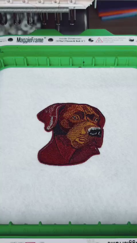 Chocolate Labrador Embroidered Patch