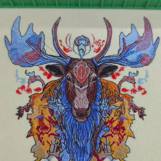 GLOW-IN-THE-DARK Moose Embroidery