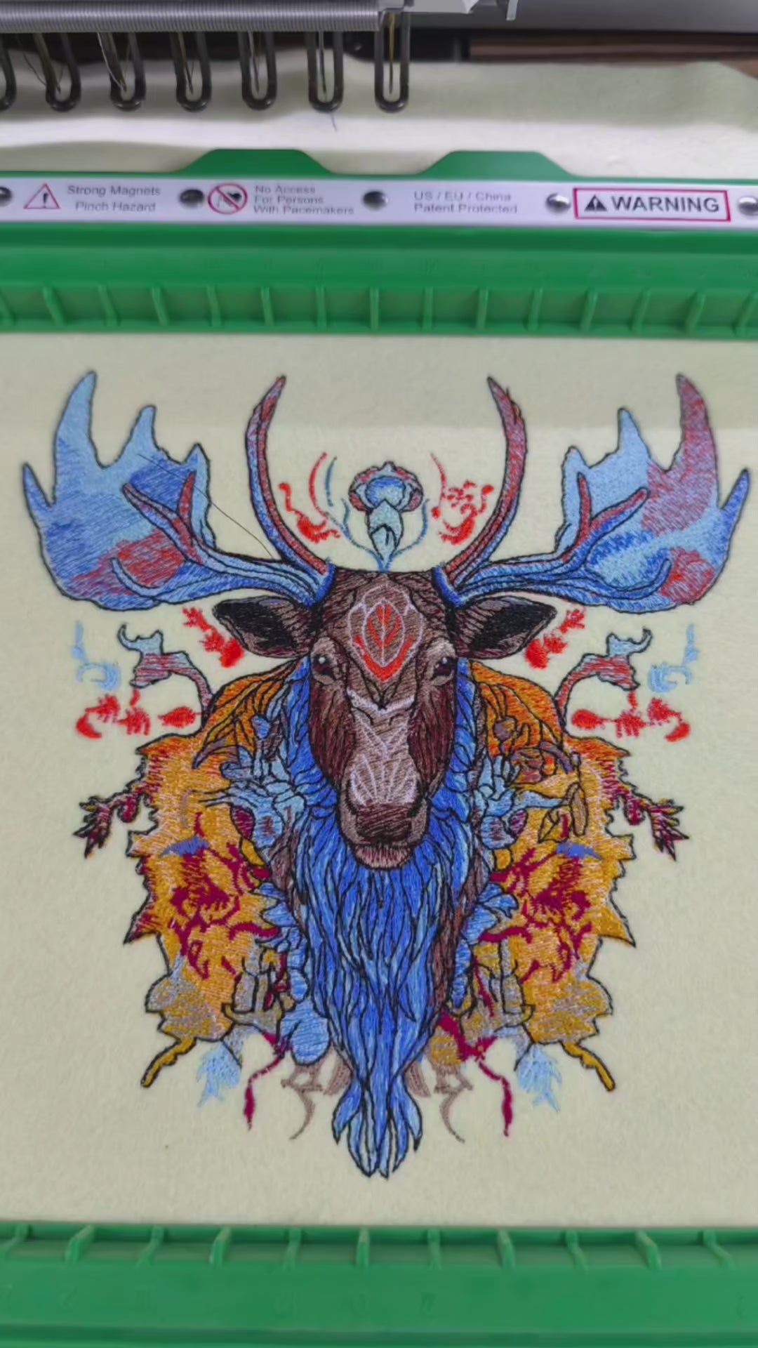 GLOW-IN-THE-DARK Moose Embroidery