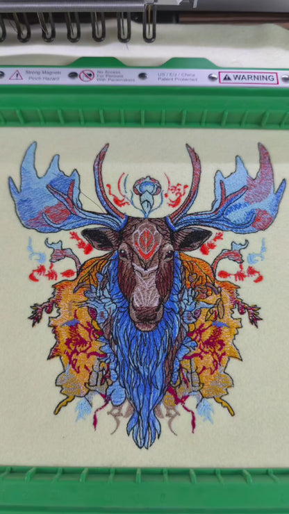 GLOW-IN-THE-DARK Moose Embroidery