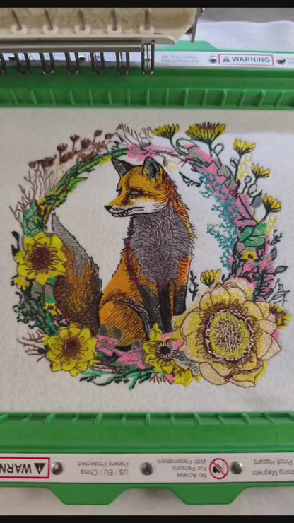 Stitching Spring Magic! 🌸🦊 | Cozy Embroidery Vlog + Fox & Flowers Tutorial