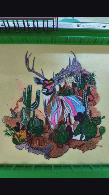 Desert Majesty Deer Embroidery – Bold Wilderness Wear
