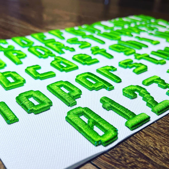 Pixel 3D Puff Font Embroidery