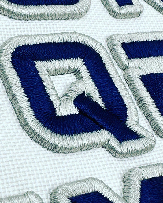 7Squad 3D Puff Outline Font Embroidery
