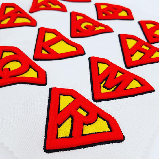 Superhero 3D Puff Monogram Embroidery Font 