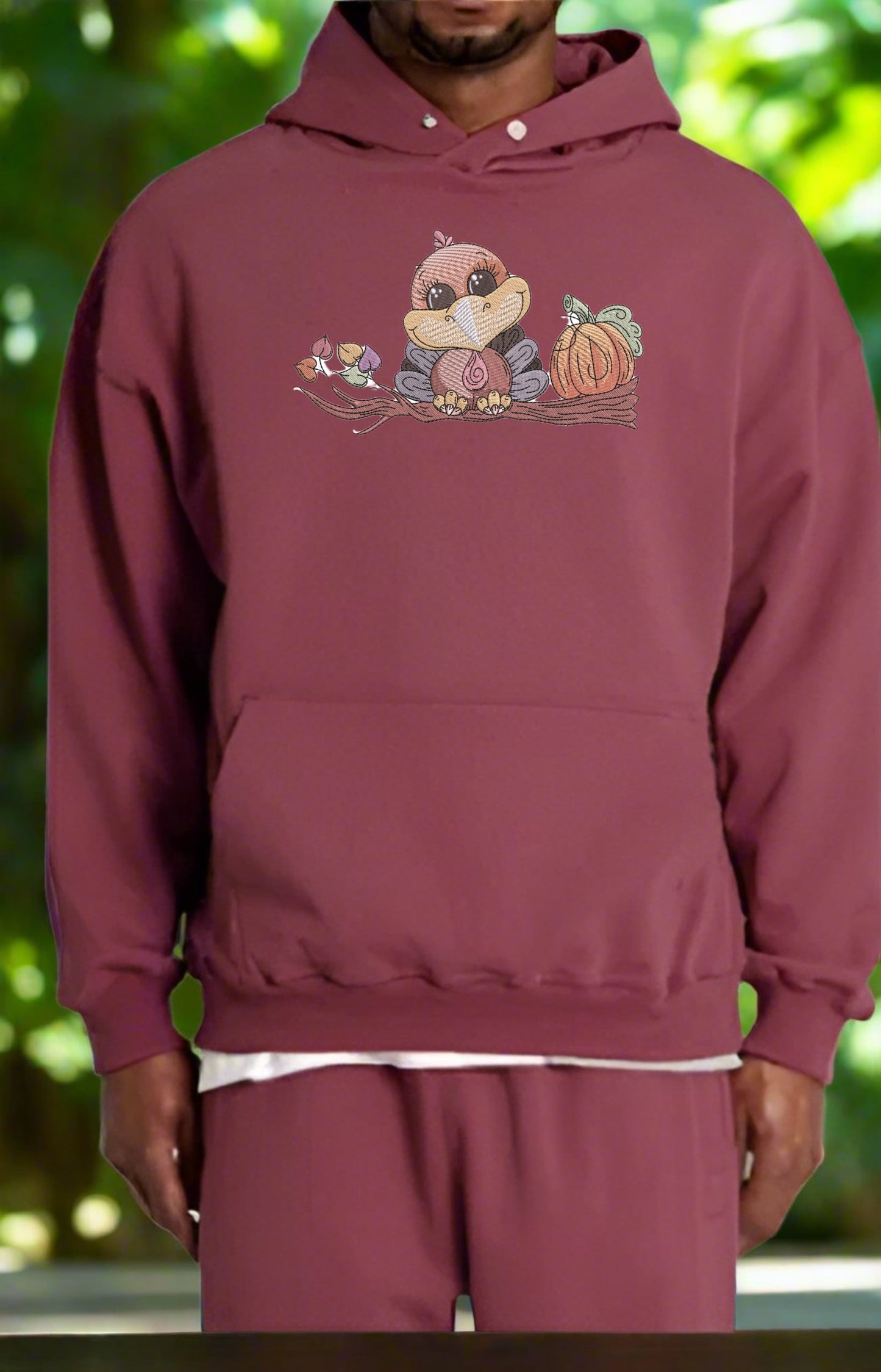 TurkeyPumpkin Harvest Design: Hoodie • Sweatshirt • Jute Tote | Grateful & Unfiltered Joy